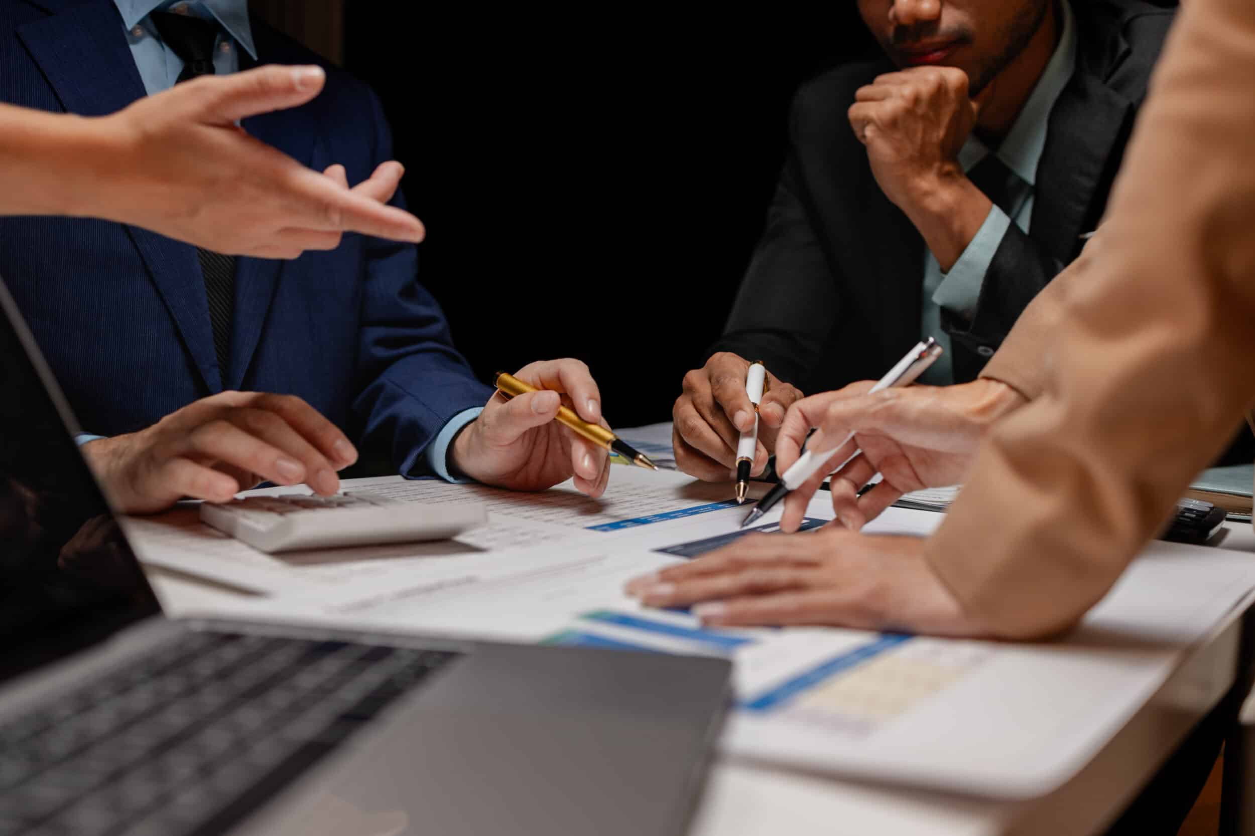 Business meeting focused around reducing fleet fuel costs with route optimisation