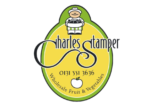 A green and yellow Charles Stamper logo, wholesale fruits and vegetables